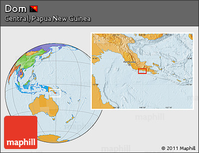 Political Location Map of Dom