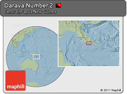 Savanna Style Location Map of Darava Number 2, hill shading