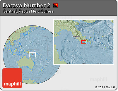 Savanna Style Location Map of Darava Number 2, hill shading