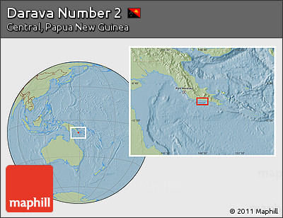 Savanna Style Location Map of Darava Number 2, hill shading