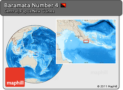 Shaded Relief Location Map of Baramata Number 4
