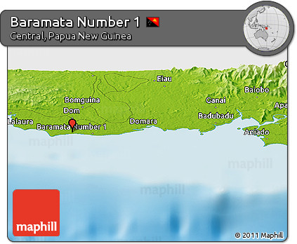 Physical Panoramic Map of Baramata Number 1