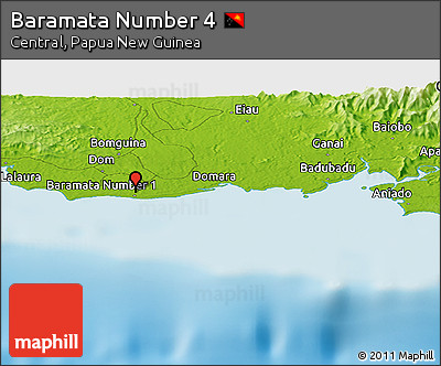 Physical Panoramic Map of Baramata Number 4