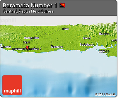 Physical Panoramic Map of Baramata Number 1