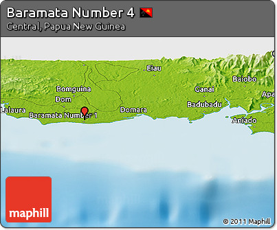 Physical Panoramic Map of Baramata Number 4