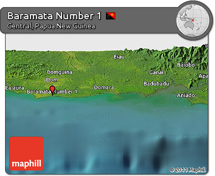 Satellite Panoramic Map of Baramata Number 1