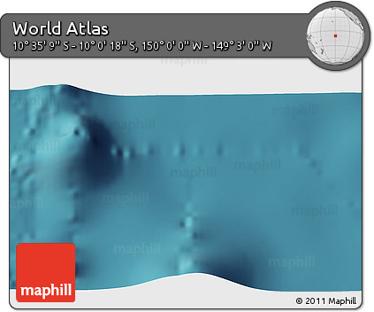 Satellite 3D Map of the Area around 10° 17' 43" S, 149° 31' 30" W