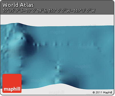 Satellite 3D Map of the Area around 10° 17' 43" S, 149° 31' 30" W