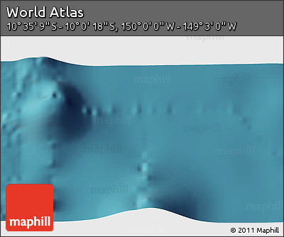 Satellite 3D Map of the Area around 10° 17' 43" S, 149° 31' 30" W
