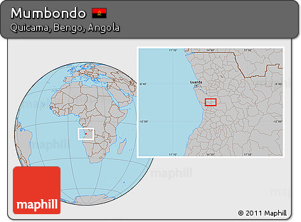 Gray Location Map of Mumbondo