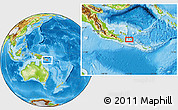 Physical Location Map of the area around 10° 17' 43" S, 151° 22' 30" E