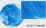 Shaded Relief Location Map of the area around 10° 17' 43" S, 151° 13' 29" W