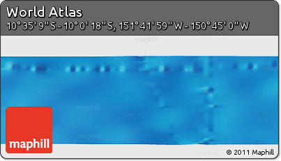Shaded Relief Panoramic Map of the Area around 10° 17' 43" S, 151° 13' 29" W
