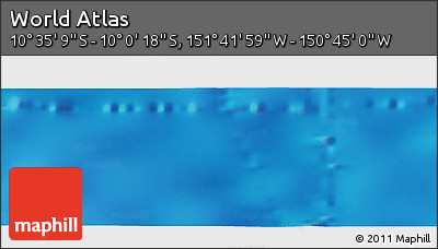 Shaded Relief Panoramic Map of the Area around 10° 17' 43" S, 151° 13' 29" W