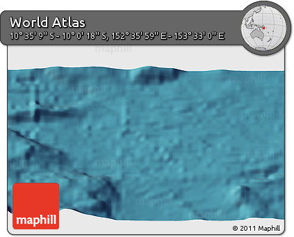 Satellite 3D Map of the Area around 10° 17' 43" S, 153° 4' 29" E