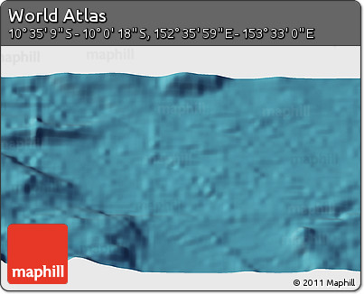 Satellite 3D Map of the Area around 10° 17' 43" S, 153° 4' 29" E