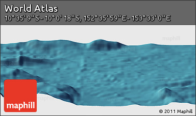 Satellite Panoramic Map of the Area around 10° 17' 43" S, 153° 4' 29" E
