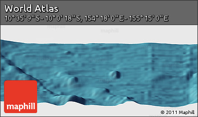 Satellite Panoramic Map of the Area around 10° 17' 43" S, 154° 46' 30" E