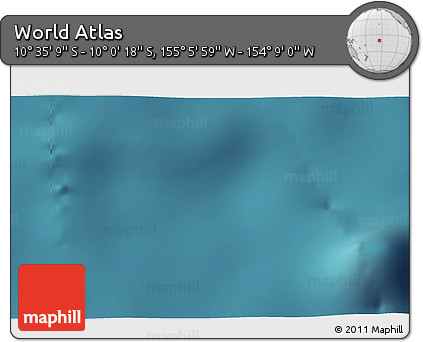 Satellite 3D Map of the Area around 10° 17' 43" S, 154° 37' 30" W