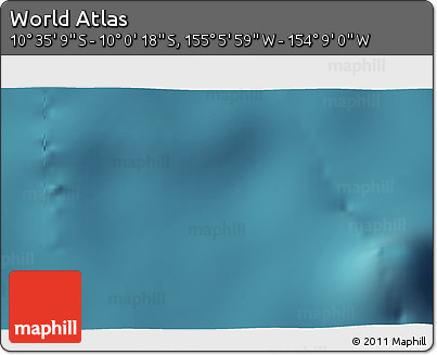 Satellite 3D Map of the Area around 10° 17' 43" S, 154° 37' 30" W
