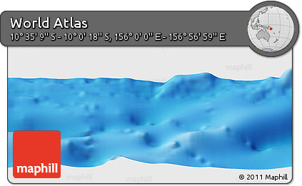 Physical Panoramic Map of the Area around 10° 17' 43" S, 156° 28' 29" E