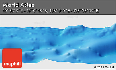 Physical Panoramic Map of the Area around 10° 17' 43" S, 156° 28' 29" E