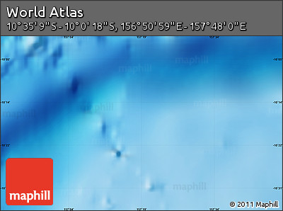 Physical Map of the Area around 10° 17' 43" S, 157° 19' 29" E