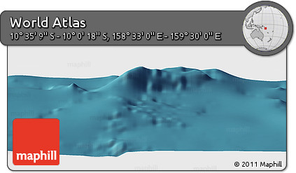 Satellite Panoramic Map of the Area around 10° 17' 43" S, 159° 1' 30" E
