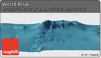 Satellite Panoramic Map of the Area around 10° 17' 43" S, 159° 1' 30" E