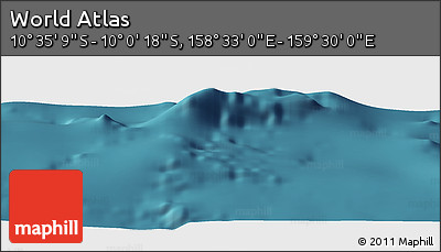 Satellite Panoramic Map of the Area around 10° 17' 43" S, 159° 1' 30" E