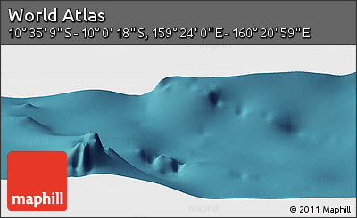 Satellite Panoramic Map of the Area around 10° 17' 43" S, 159° 52' 30" E