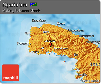 Political 3D Map of Ngaria'ura