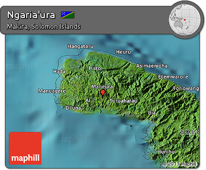 Satellite 3D Map of Ngaria'ura
