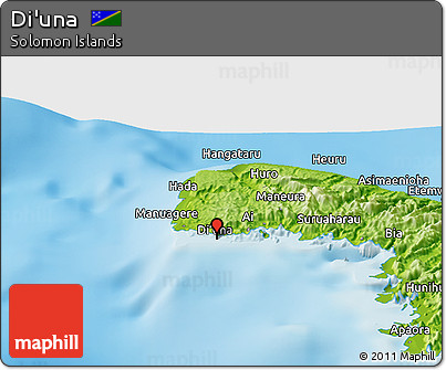 Physical Panoramic Map of Di'una