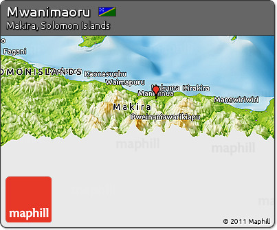 Physical Panoramic Map of Mwanimaoru