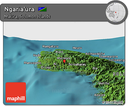 Satellite Panoramic Map of Ngaria'ura