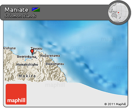 Shaded Relief 3D Map of Maniate