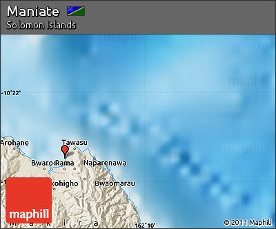 Shaded Relief Map of Maniate