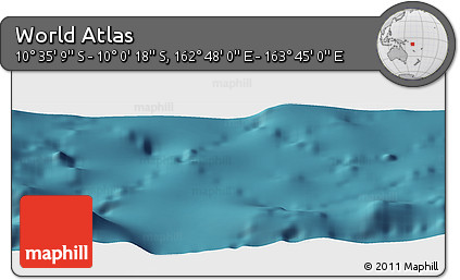 Satellite Panoramic Map of the Area around 10° 17' 43" S, 163° 16' 30" E