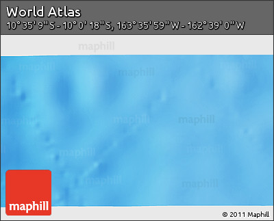 Physical 3D Map of the Area around 10° 17' 43" S, 163° 7' 30" W