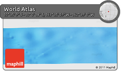 Physical Panoramic Map of the Area around 10° 17' 43" S, 163° 7' 30" W