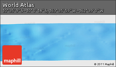 Physical Panoramic Map of the Area around 10° 17' 43" S, 163° 7' 30" W