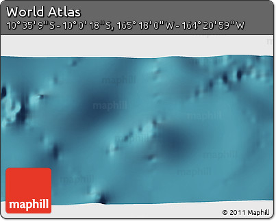 Satellite 3D Map of the Area around 10° 17' 43" S, 164° 49' 29" W