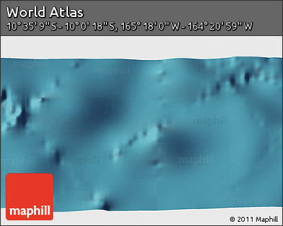 Satellite 3D Map of the Area around 10° 17' 43" S, 164° 49' 29" W