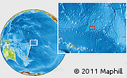 Physical Location Map of the area around 10° 17' 43" S, 168° 13' 29" W