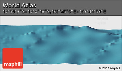 Satellite Panoramic Map of the Area around 10° 17' 43" S, 169° 13' 29" E