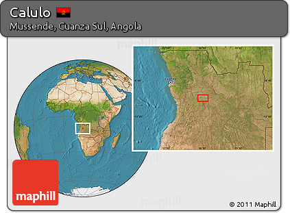Satellite Location Map of Calulo
