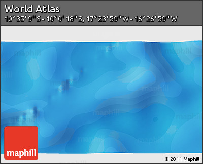 Political 3D Map of the Area around 10° 17' 43" S, 16° 55' 29" W