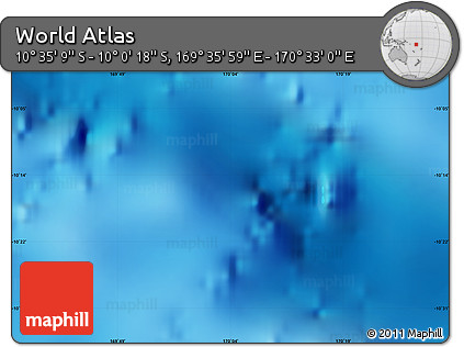 Physical Map of the Area around 10° 17' 43" S, 170° 4' 29" E