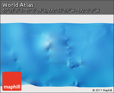 Physical 3D Map of the Area around 10° 17' 43" S, 172° 28' 29" W